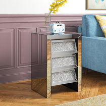 Mirrored nightstand under deals $100